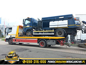 transport na lawecie holowanie samochodów ciężarowych i specjaliistycznych wrocław i okolice